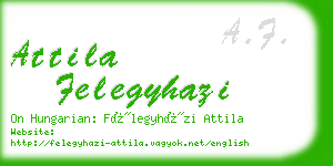 attila felegyhazi business card